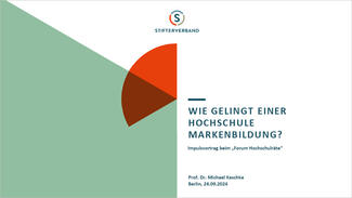 Wie gelingt Hochschulen Markenbildung? (Cover der Präsentation)